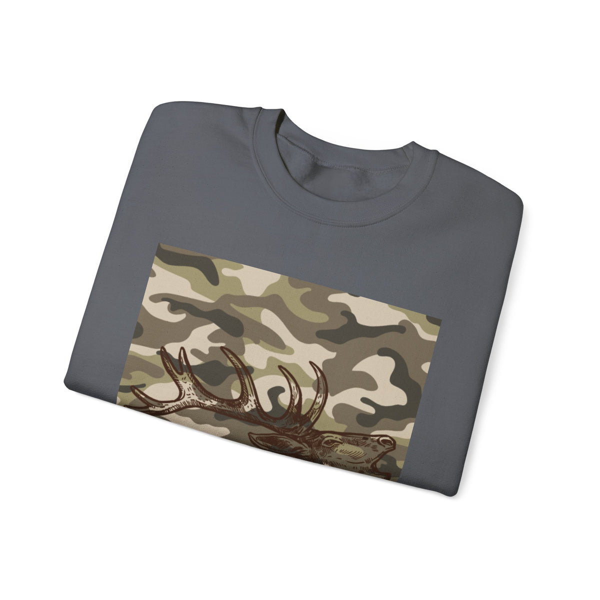 Camo Antler Design Unisex Crewneck Sweatshirt