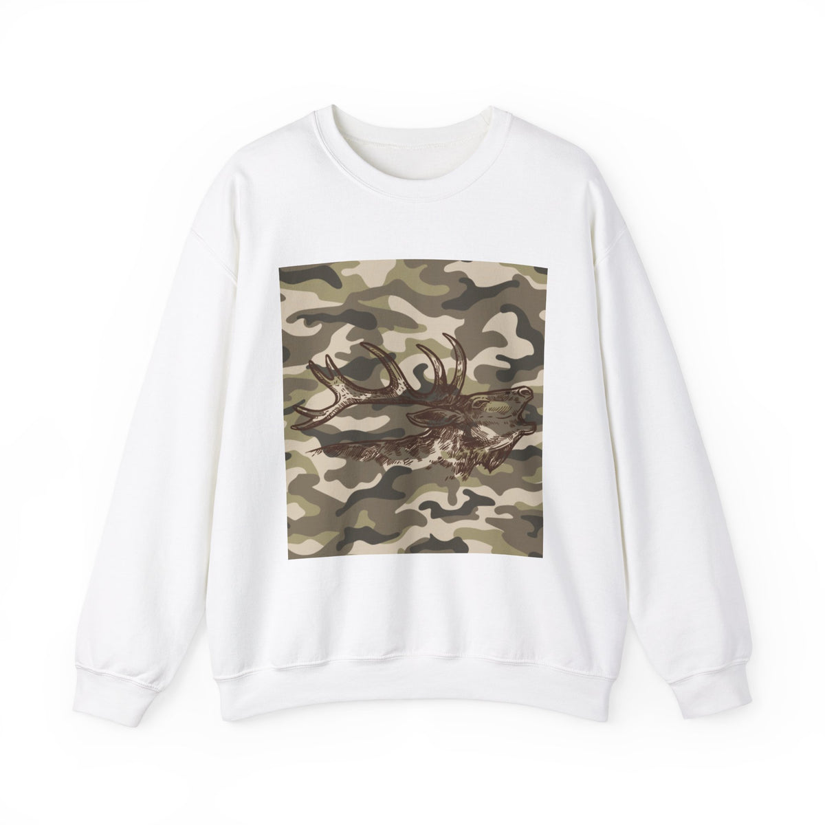 Camo Antler Design Unisex Crewneck Sweatshirt