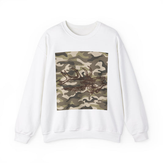 Camo Antler Design Unisex Crewneck Sweatshirt
