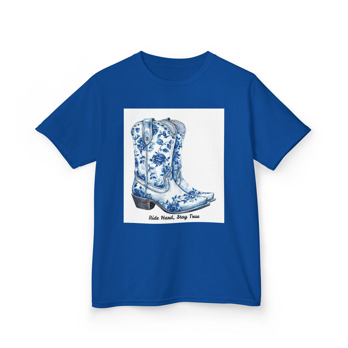 Kids Tees - Ride Hard, Stay True Cowboy Boots Graphic T-Shirt